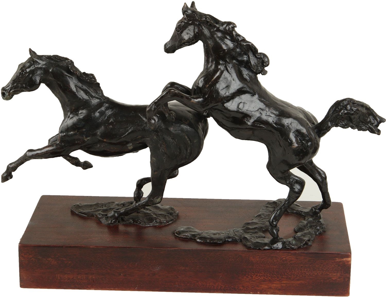 Artwork by Siobhan Bulfin, ARABIAN STALLIONS, Made of Cast Bronze Sculpture