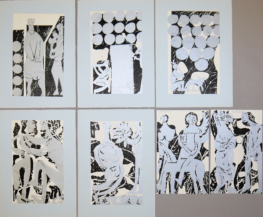 Artwork by HAP  Grieshaber, “In Namen der Trauer”, Made of Farbholzschnitte