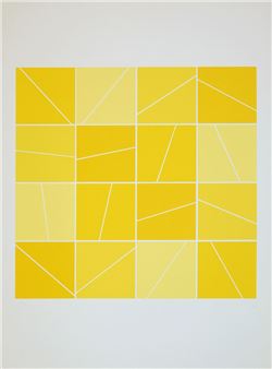 Geometrische Formen in Gelb, konkrete Kunst