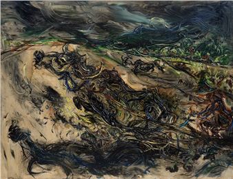 Buffalloes Ploughing Sawah - Affandi