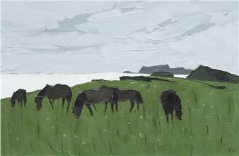 Ponies, Porth Dafarch - Kyffin Williams