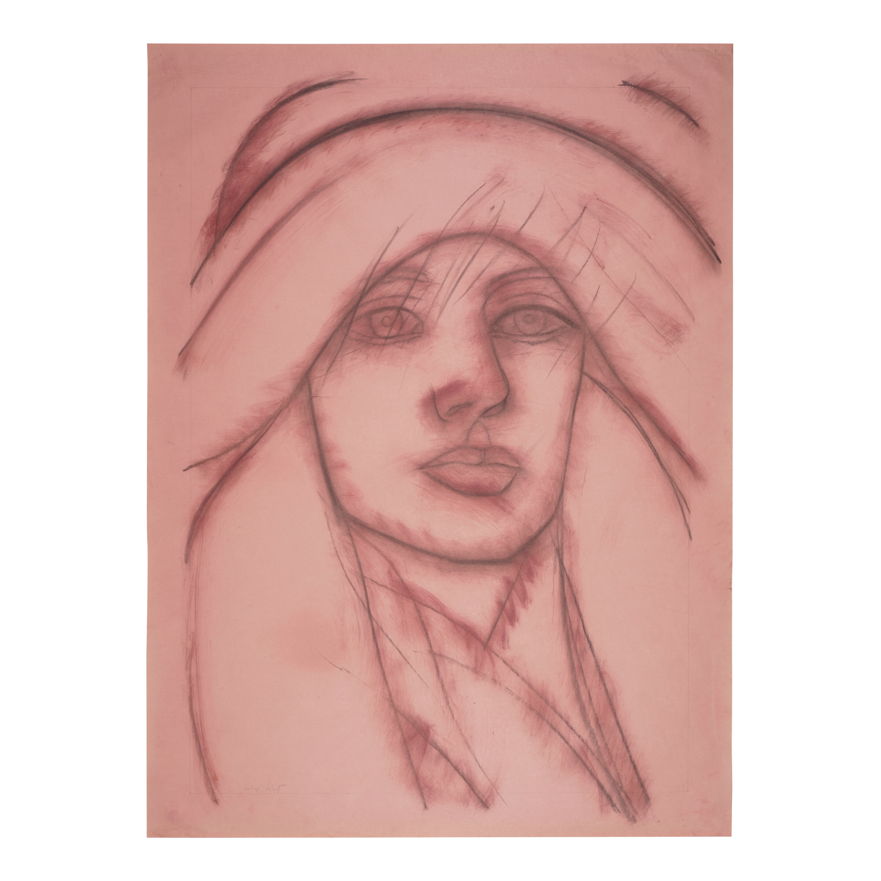 Artwork by Alex Katz, Untitled, Made of charcoal, chalk and graphite on paper