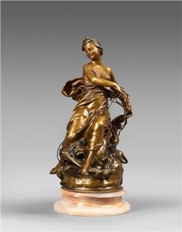 Nereid leading a dolphin