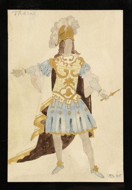 Artwork by André Bakst, LOT of three costume designs, Made of Watercolor On Paper