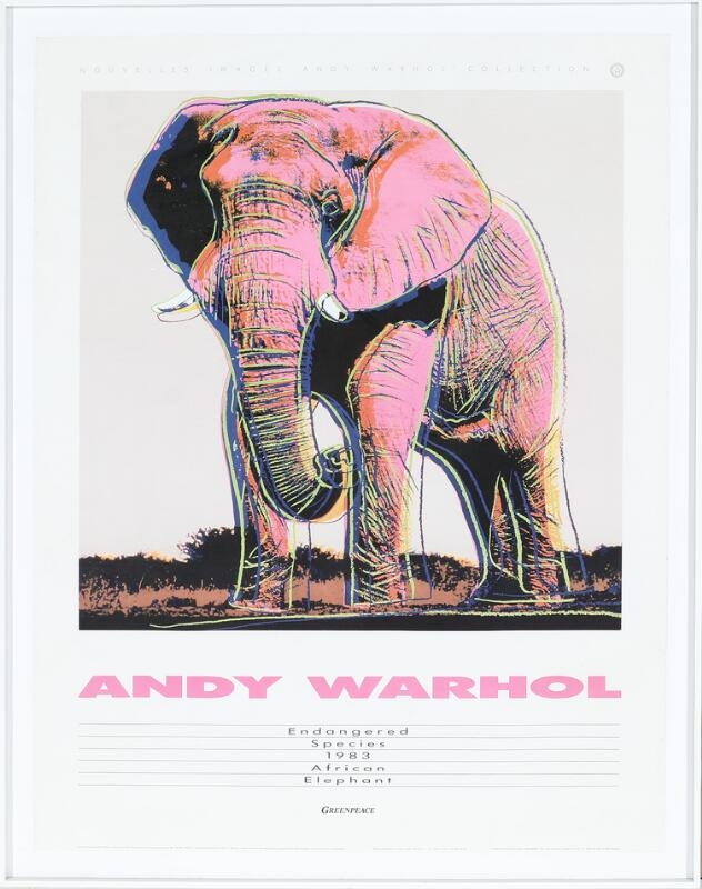 Artwork by Andy Warhol, African Elephant, Made of Offset On Paper