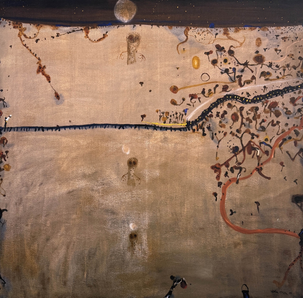 Artwork by John Olsen, Night Train and Owls, Made of Giclee