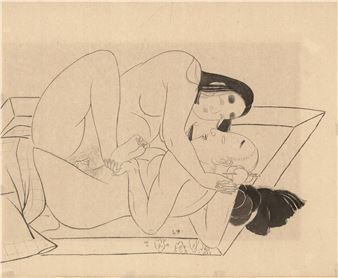 Courtly couples embracing