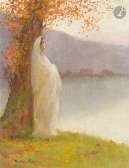 Woman by the water - Maurice Chabas