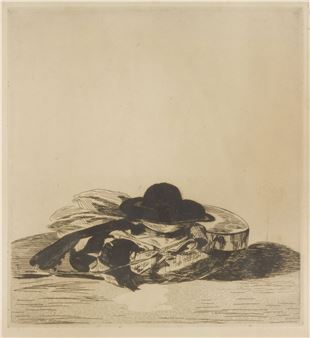 Hat and guitar Frontispiece for Manet's book of "Eaux-Fortes