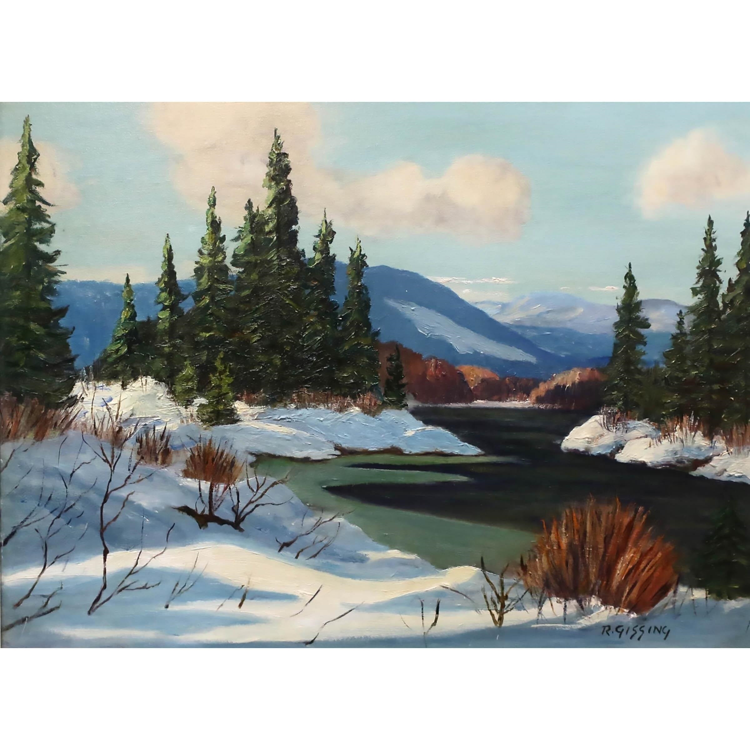 Artwork by Roland Gissing, UNTITLED (SPRING THAW, Made of Oil On Canvas Board