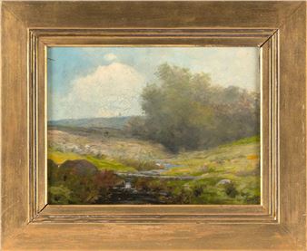 New England landscape with stream