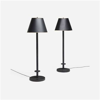 Floor lamps, pair