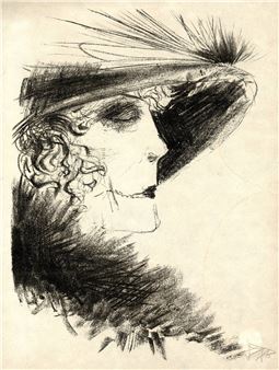 Dame mit Reiher - Otto Dix