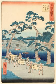 Shono: Shiratori-zuka koseki - Utagawa Hiroshige
