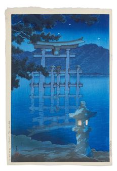 Starry Night in Miyajima - Hasui Kawase