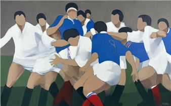 Fond de touche - Rugby match scene