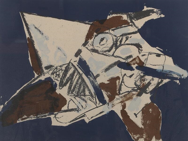 Artwork by Albert Bitran, Progression in bleu, Made of Lithograph In Colours