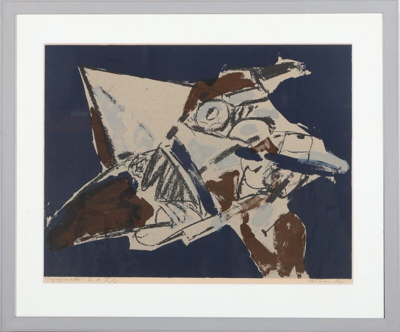 Artwork by Albert Bitran, Progression in bleu, Made of Lithograph In Colours