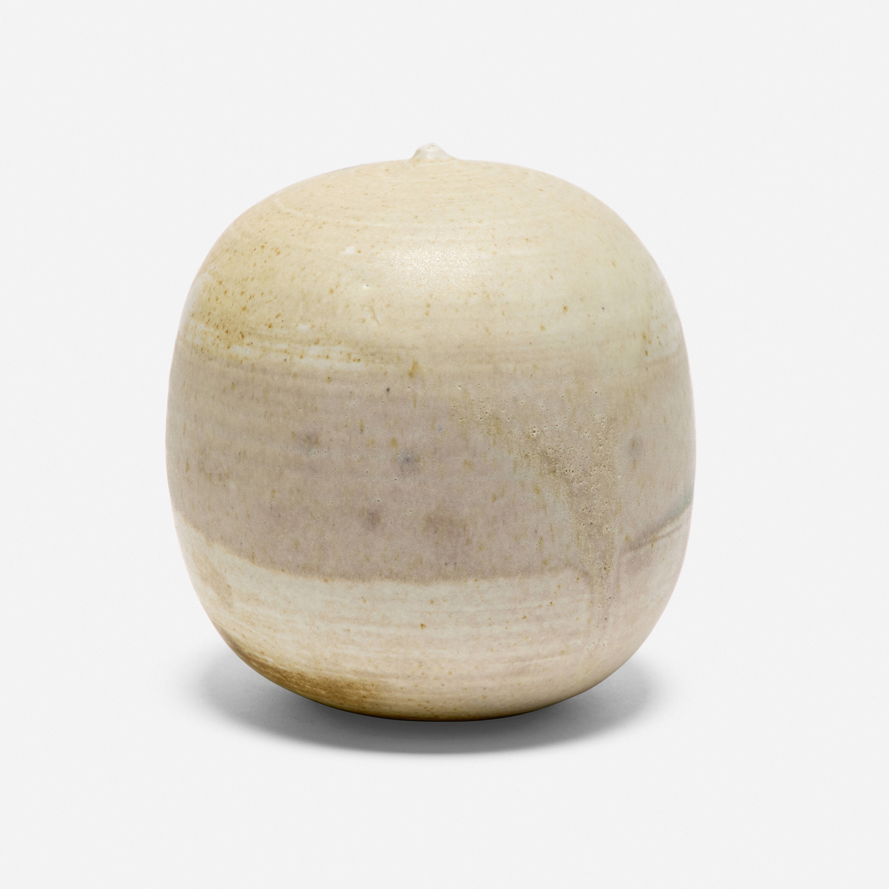 Artwork by Toshiko Takaezu, Closed Form (with rattle, Made of Glazed Porcelain