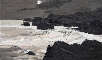 Rough Sea and Moonlight - Kyffin Williams