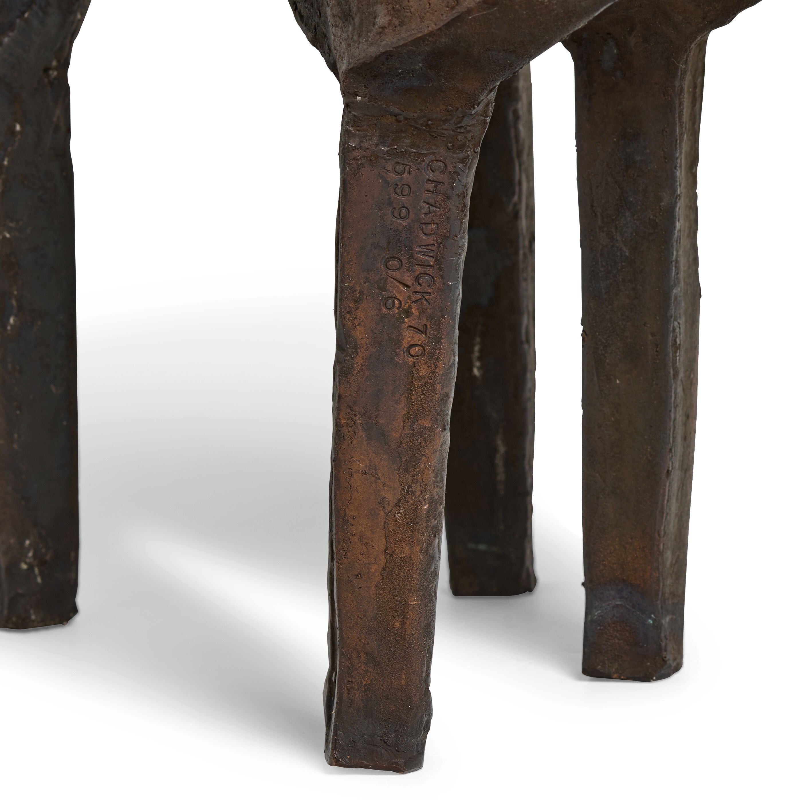 Artwork by Lynn Chadwick, Conjunction XIV, Made of bronze with dark brown patina