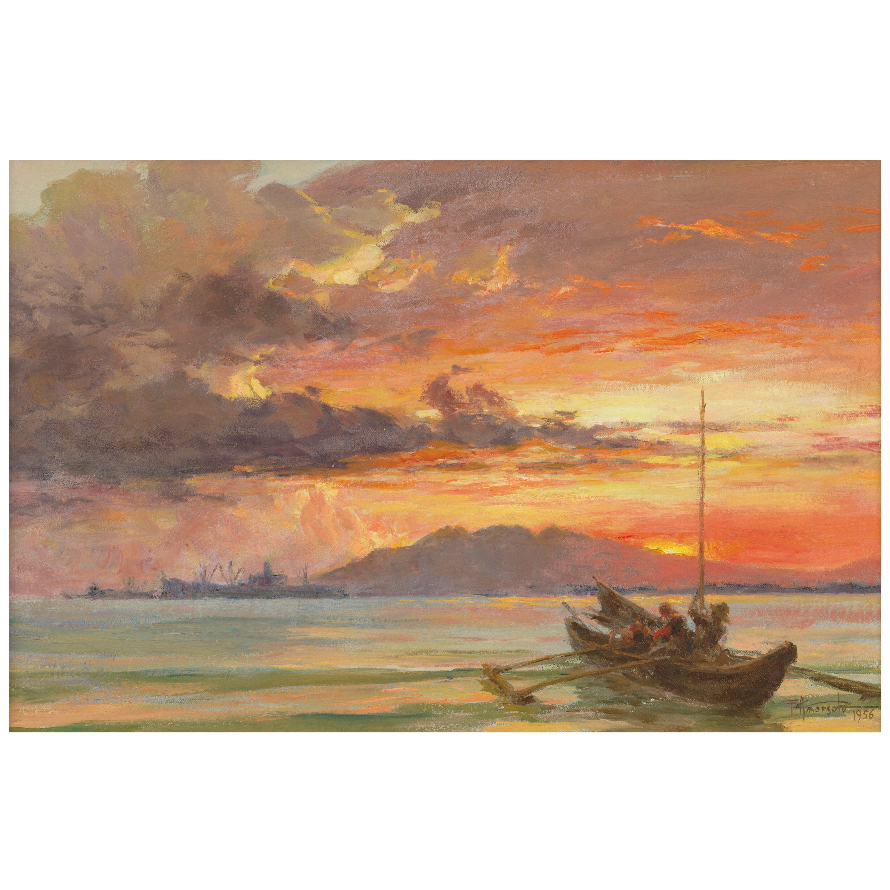 Artwork by Fernando Amorsolo, Untitled, Made of oil on canvas laid down on board