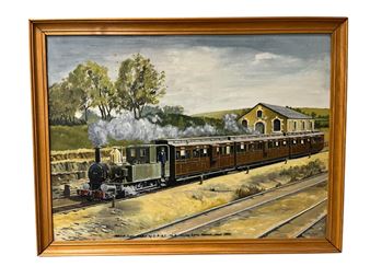 B. & L.R. headed by 2-4-0T No. 4 leaving Larne Harbour, about 1880 - V. Jaycock