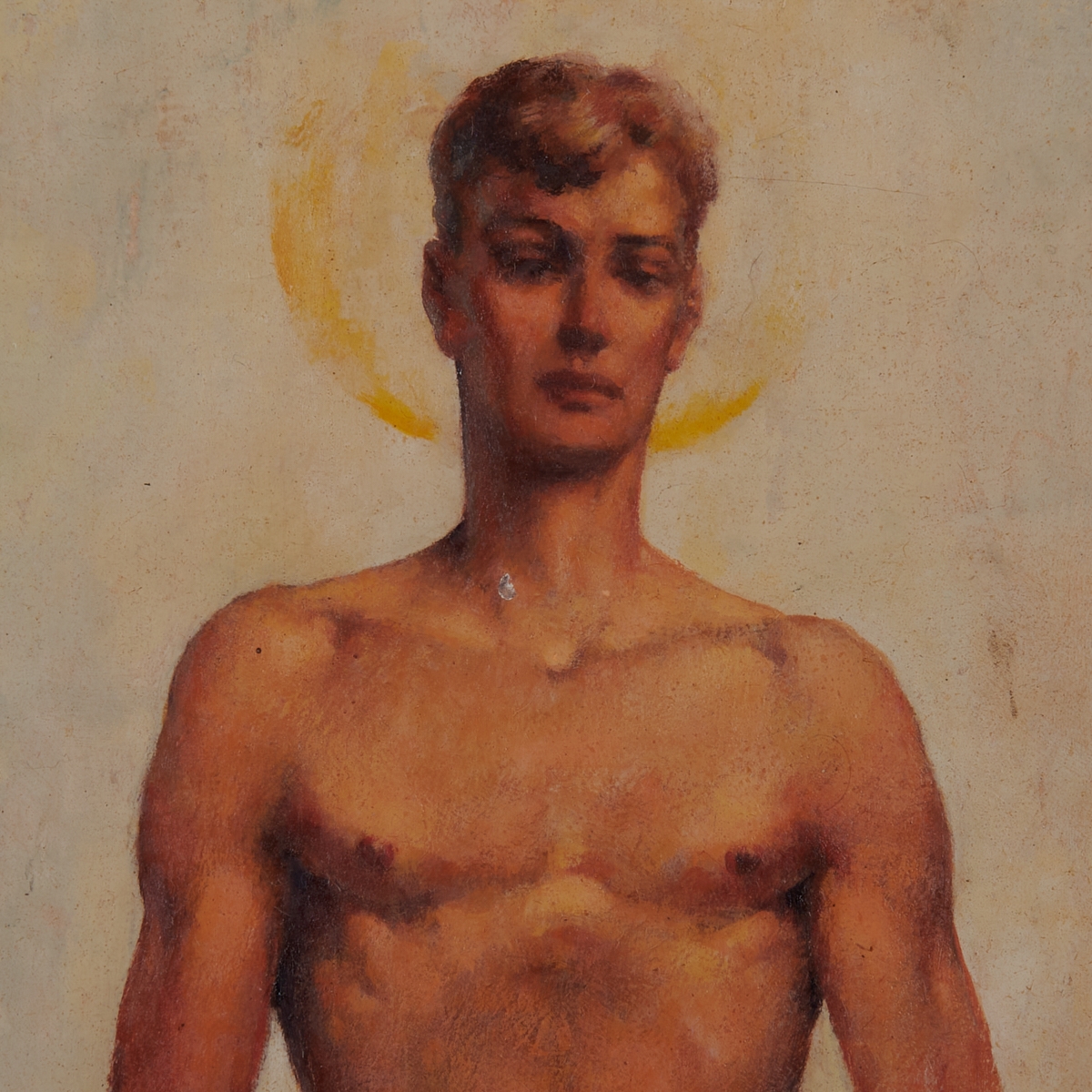 Artwork by Alexander Cañedo, Figure of a Man, Made of Oil On Board