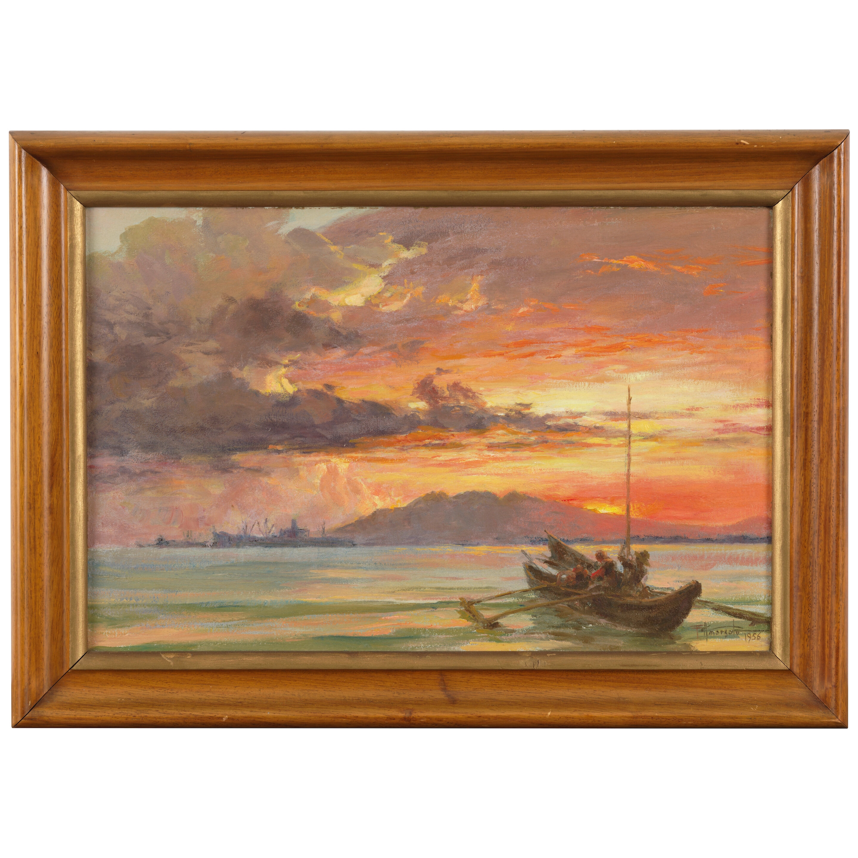 Artwork by Fernando Amorsolo, Untitled, Made of oil on canvas laid down on board