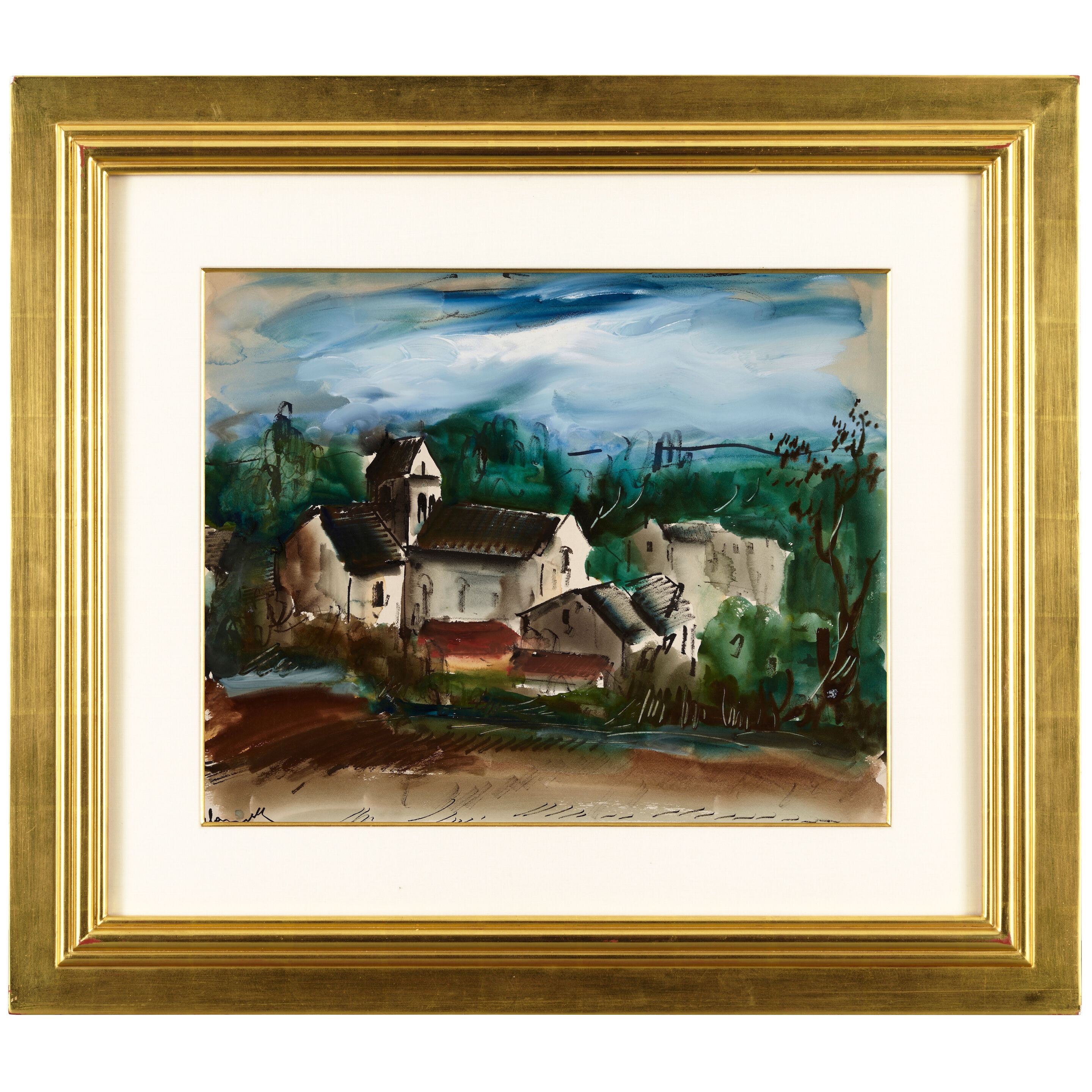 Artwork by Maurice de Vlaminck, Village, Made of gouache, watercolor and pen and india ink on paper