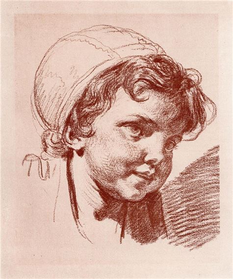 Study of a Child's Head - Jean-Baptiste Greuze