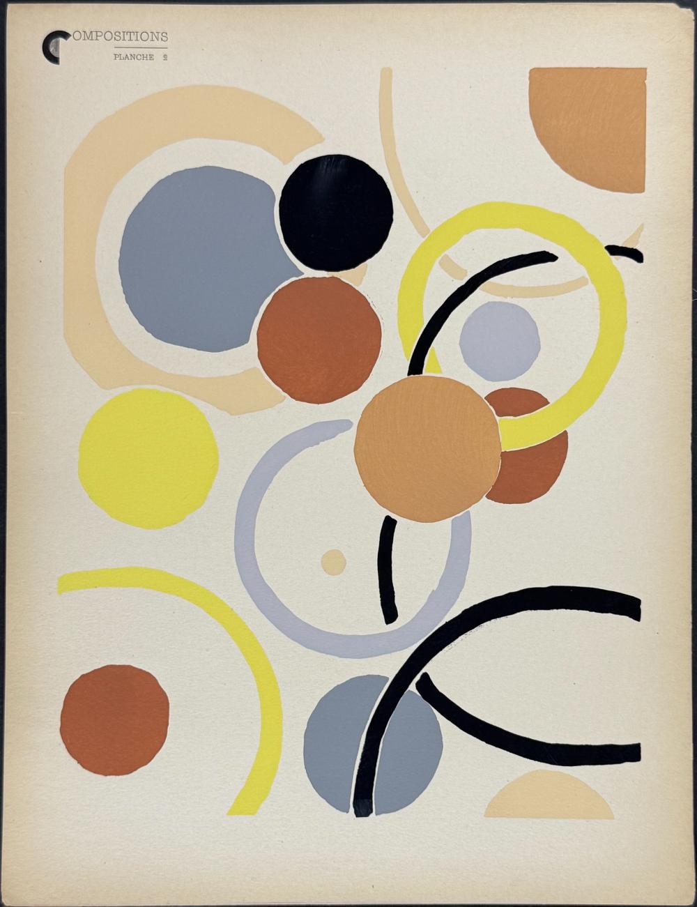 Artwork by Sonia Delaunay, Art Pochoir Illutration, Made of Art Pochoir Illustration