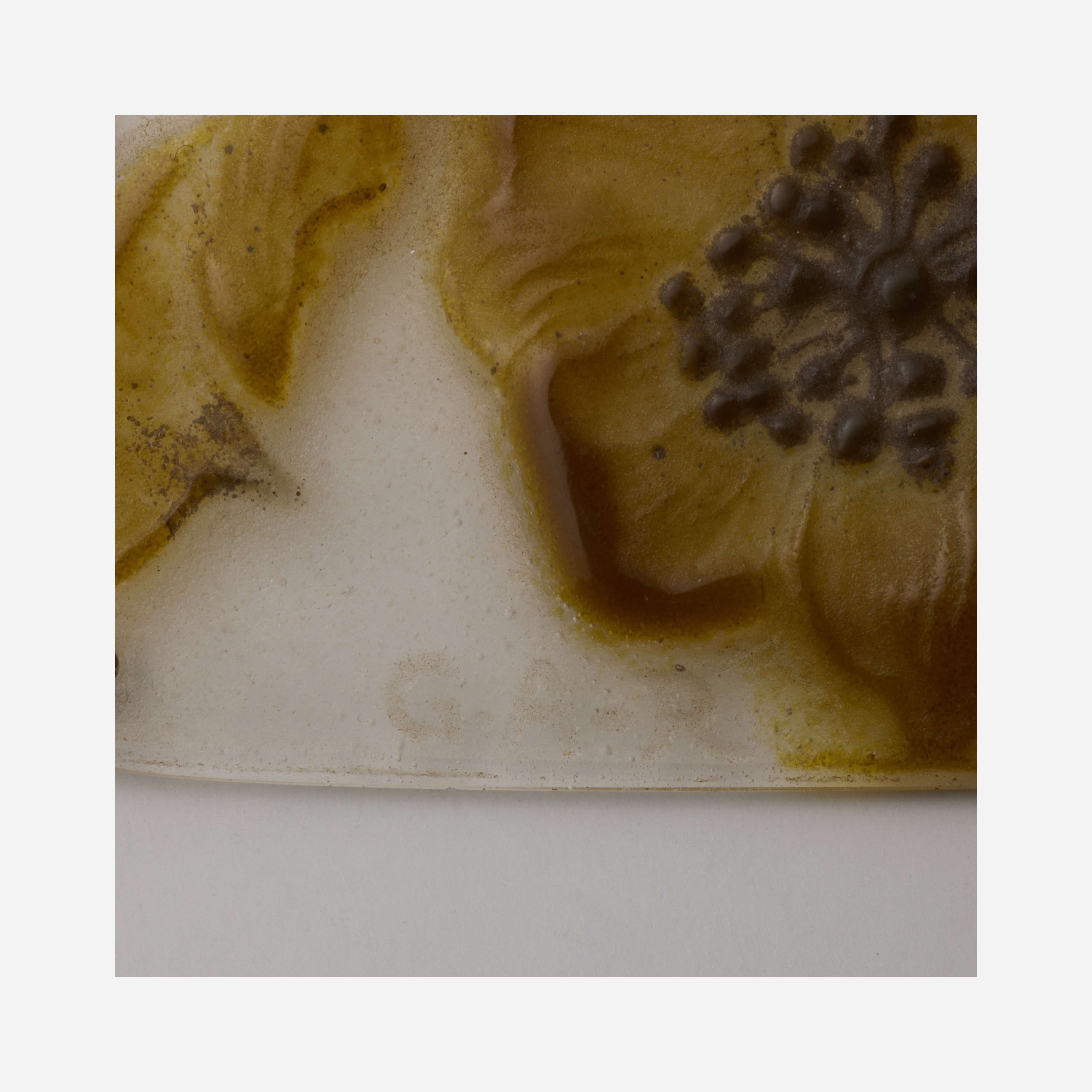 Artwork by Gabriel Argy-Rousseau, Eglantine pendant, Made of Pâte De Verre, Silk Cord