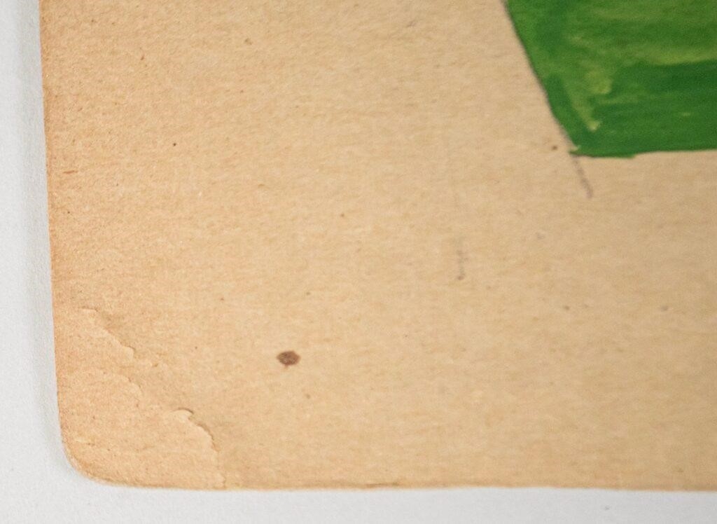 Artwork by Bill Traylor, man with donkey and airplane, Made of Tempera And Pencil On Found Cardboard