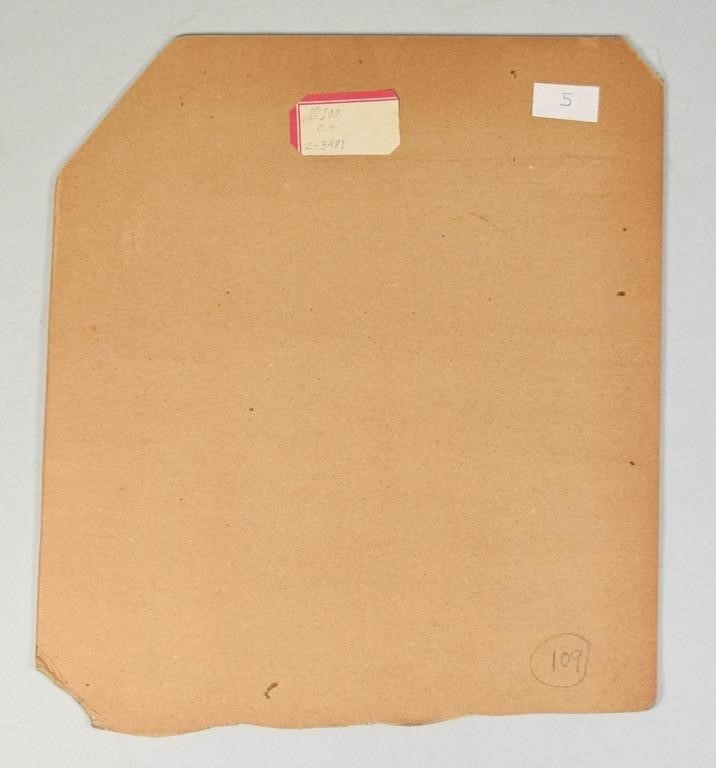 Artwork by Bill Traylor, man with donkey and airplane, Made of Tempera And Pencil On Found Cardboard