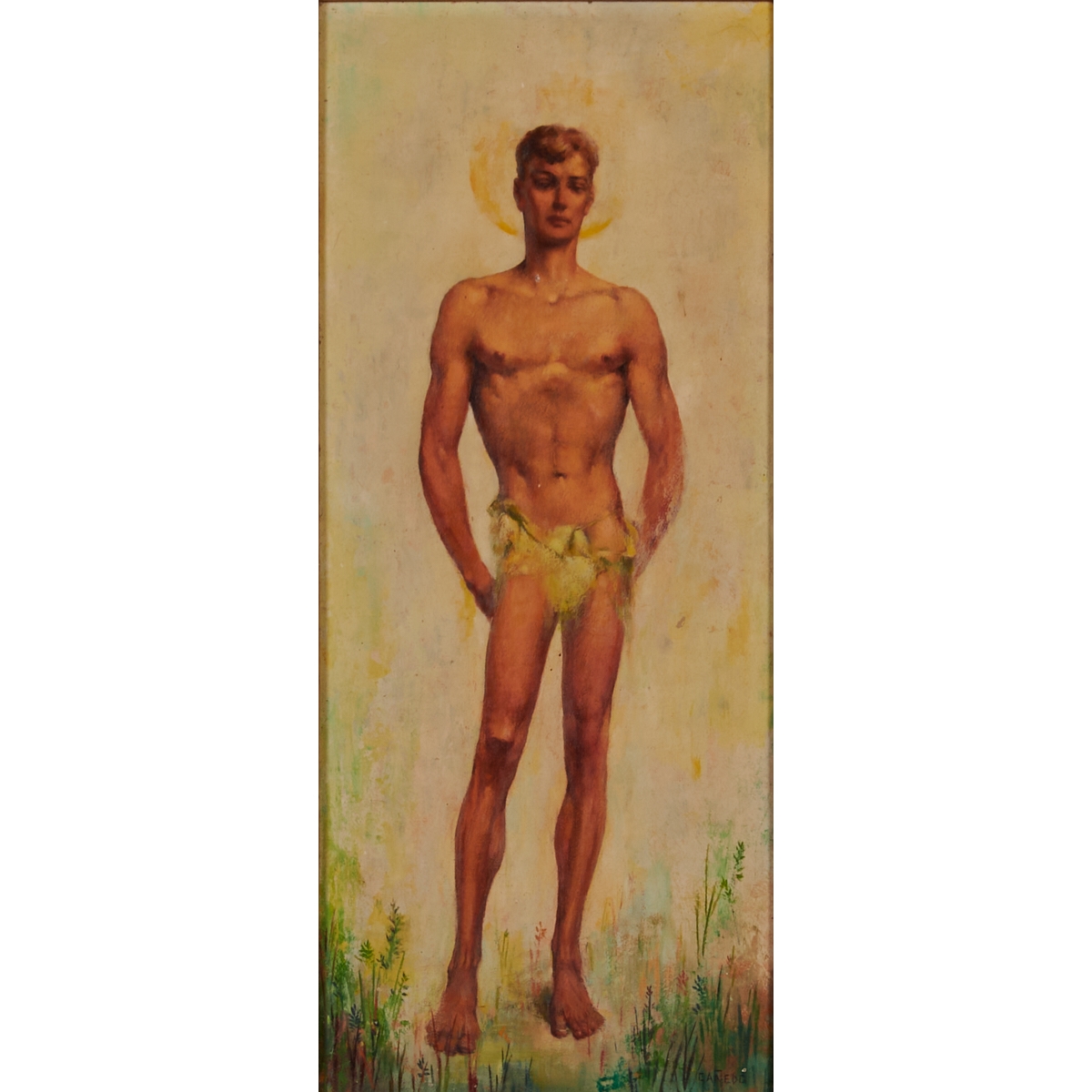 Artwork by Alexander Cañedo, Figure of a Man, Made of Oil On Board