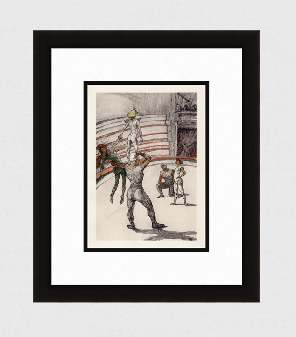 Artwork by Henri de Toulouse-Lautrec, Circus Acrobats (Travail de Tapis, Made of Color Lithograph On Wove Paper After The Original Color Crayon Drawing