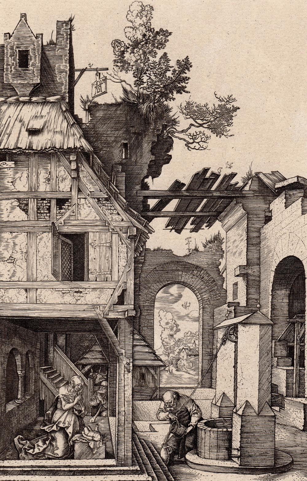 Artwork by Albrecht Dürer, Christmas Day (The Nativity, Made of Copper Plate Engraving On Watermarked Dutch Laid Paper