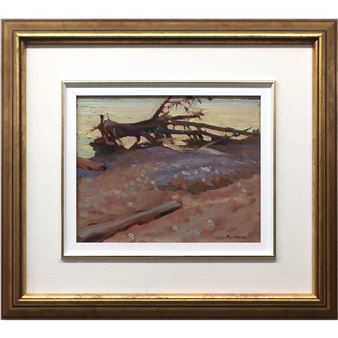 BEACH AT BOTTOM OF SCARBORO [SIC] BLUFFS, LAKE ONTARIO OF 1948 - Russell James Hider