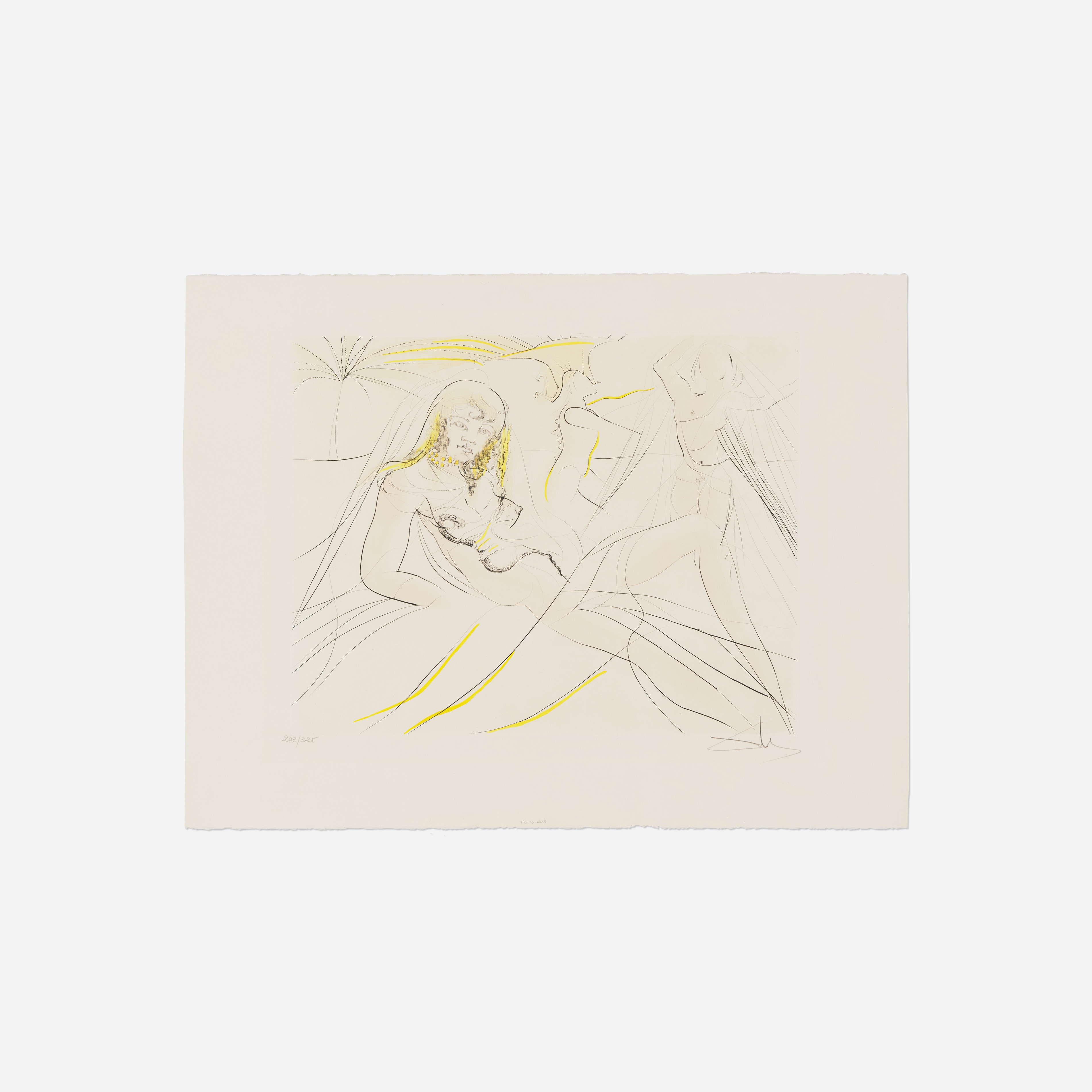 Artwork by Salvador Dalí, Mort de Cléopatra, Made of Engraving In Colors On Arches