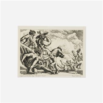 Aspects of Suburban Life: Polo Spill - Paul Cadmus