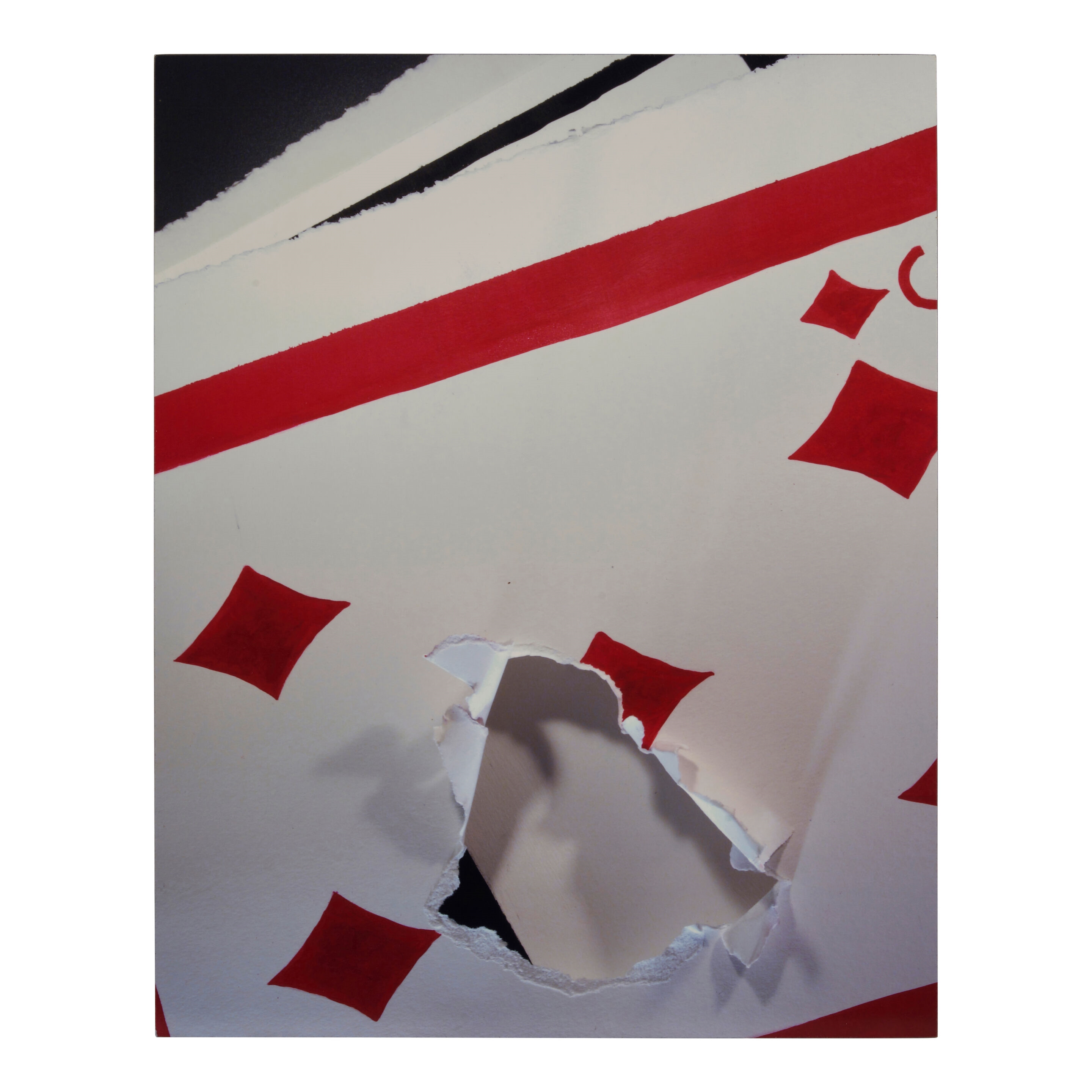 Artwork by Sara Greenberger-Rafferty, Shuffle (Five Diamonds), 2006, Made of print mounted on plexiglas