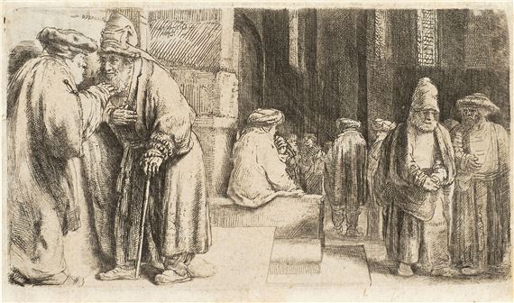 Drypoint etching, 71 x 131 mm, signed and dated 1648 in the plate - Rembrandt van Rijn