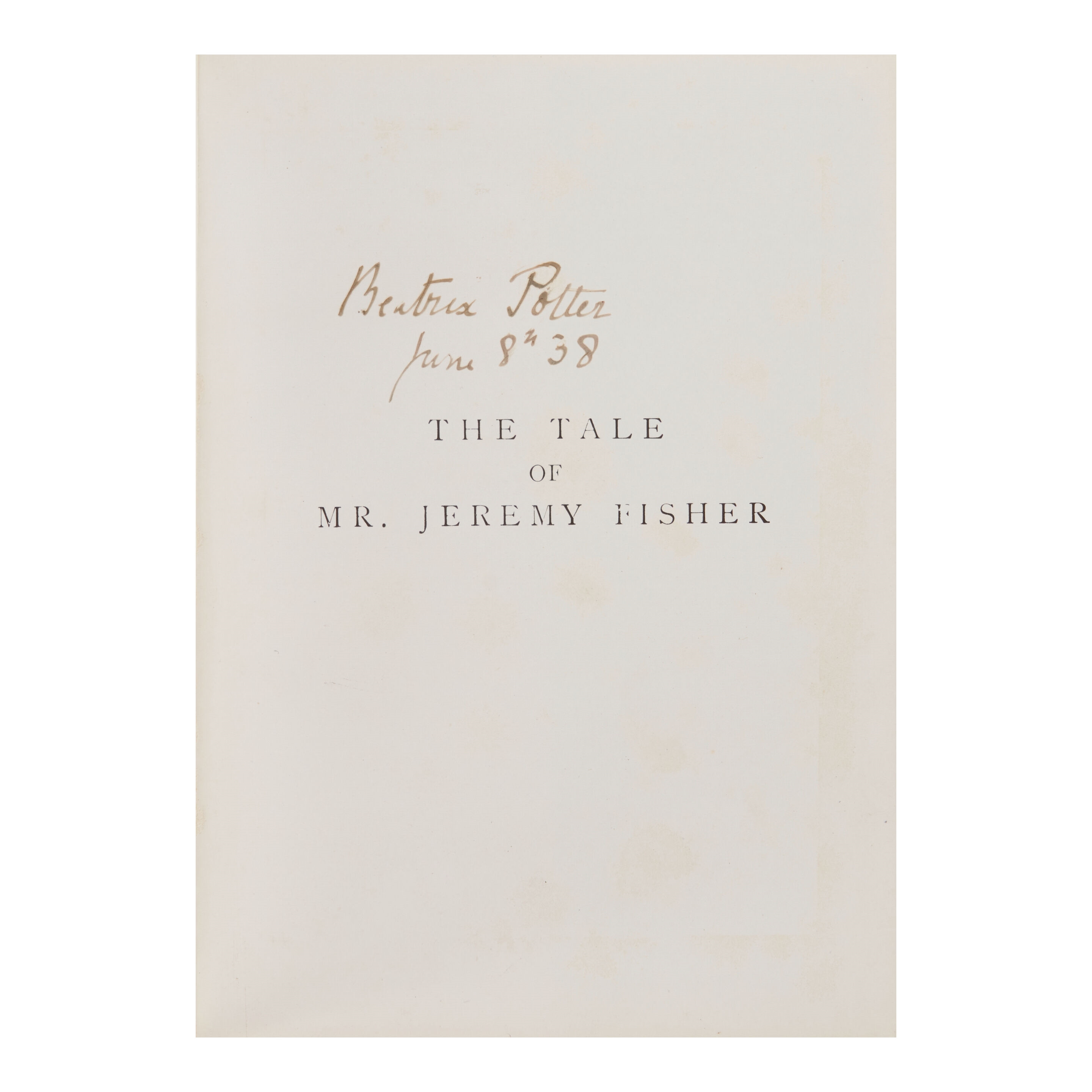 Beatrix Potter | The Tale of Mr. Jeremy Fisher. London and New York ...