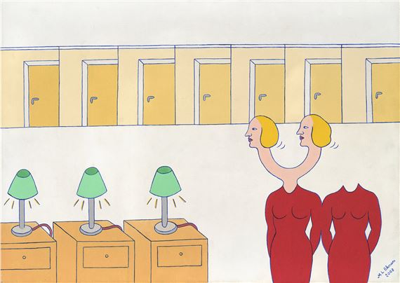 "Dam med 2 huvuden, 2 kroppar och 7 drömar" - Marie-Louise Ekman