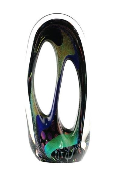 Abstract Art Glass Sculpture - Rollin Karg