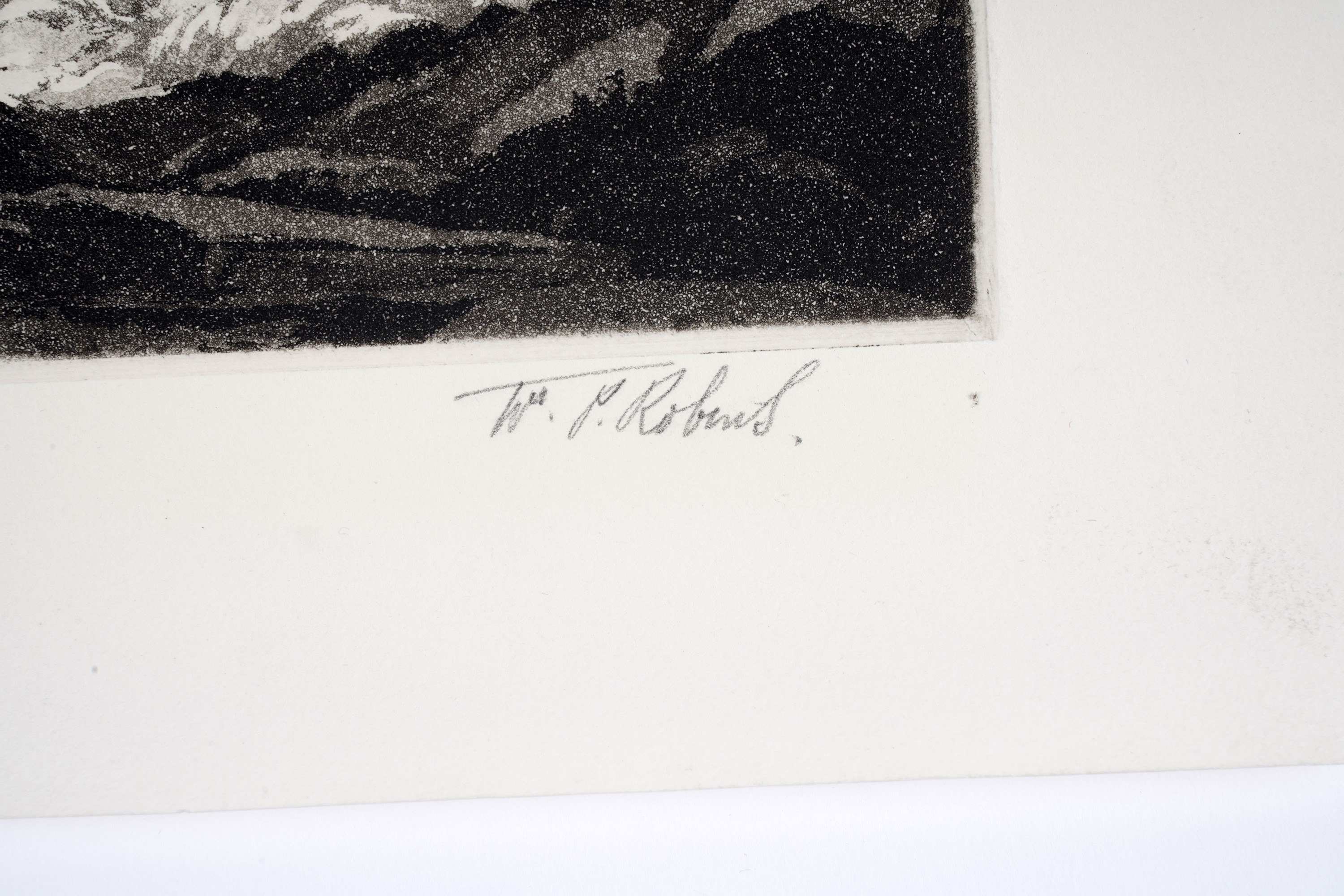 Artwork by William Palmer Robins, Showery Day, Barnard Castle, Made of Aquatint Etching