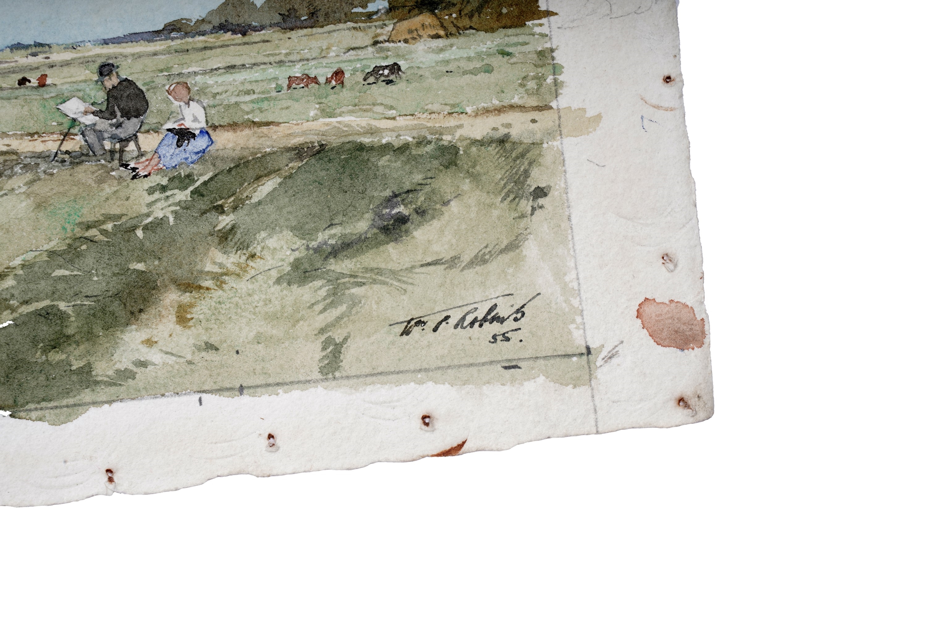 Artwork by William Palmer Robins, Two marine views, Made of Watercolour