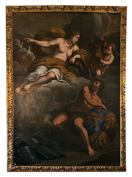 Venus and Cupid at the Forge of Vulcan - Italian School, 17th Century