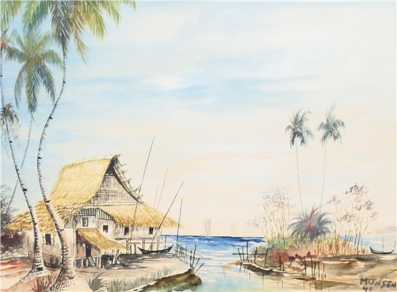 Coastal Hut by Yong Mun Sen, 1949